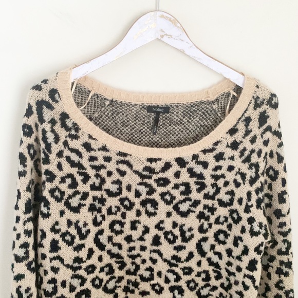 Nollie Leopard printed crew neck sweater medium - Picture 2 of 7